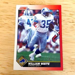 1991 Detroit Lions Will White Trading Card